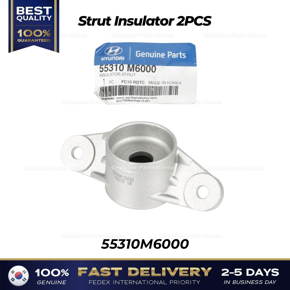 Genuine Strut Insulator 2PCS 55310M6000 for Hyundai Elantra Kia Forte