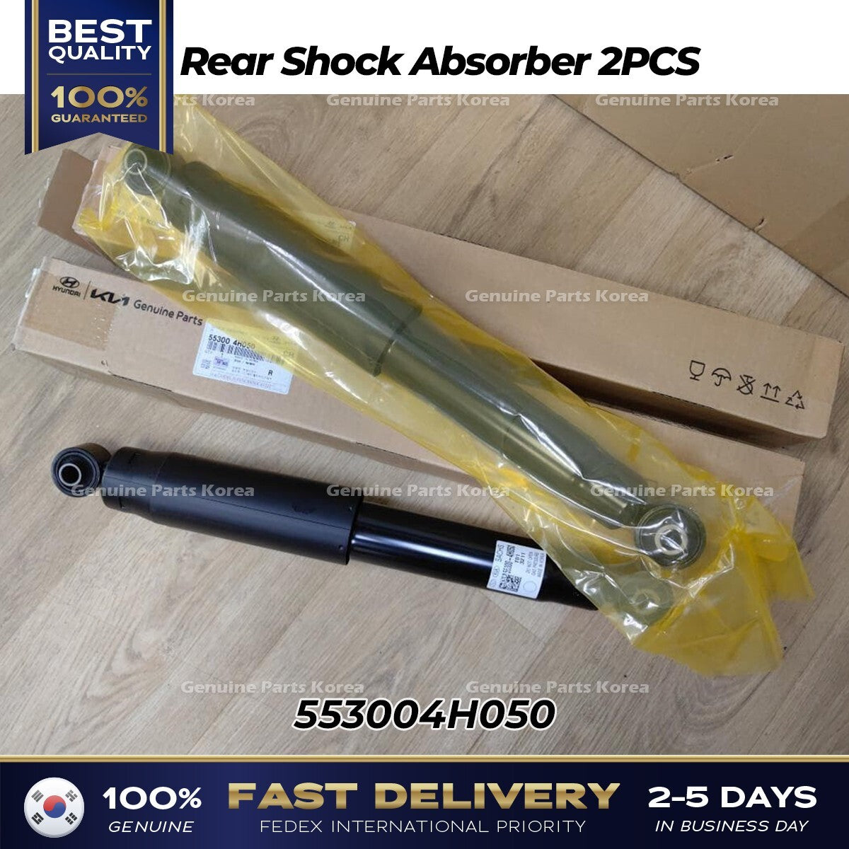 Genuine Rear Shock Absorber 2PCS 553004H050 for Hyundai H1