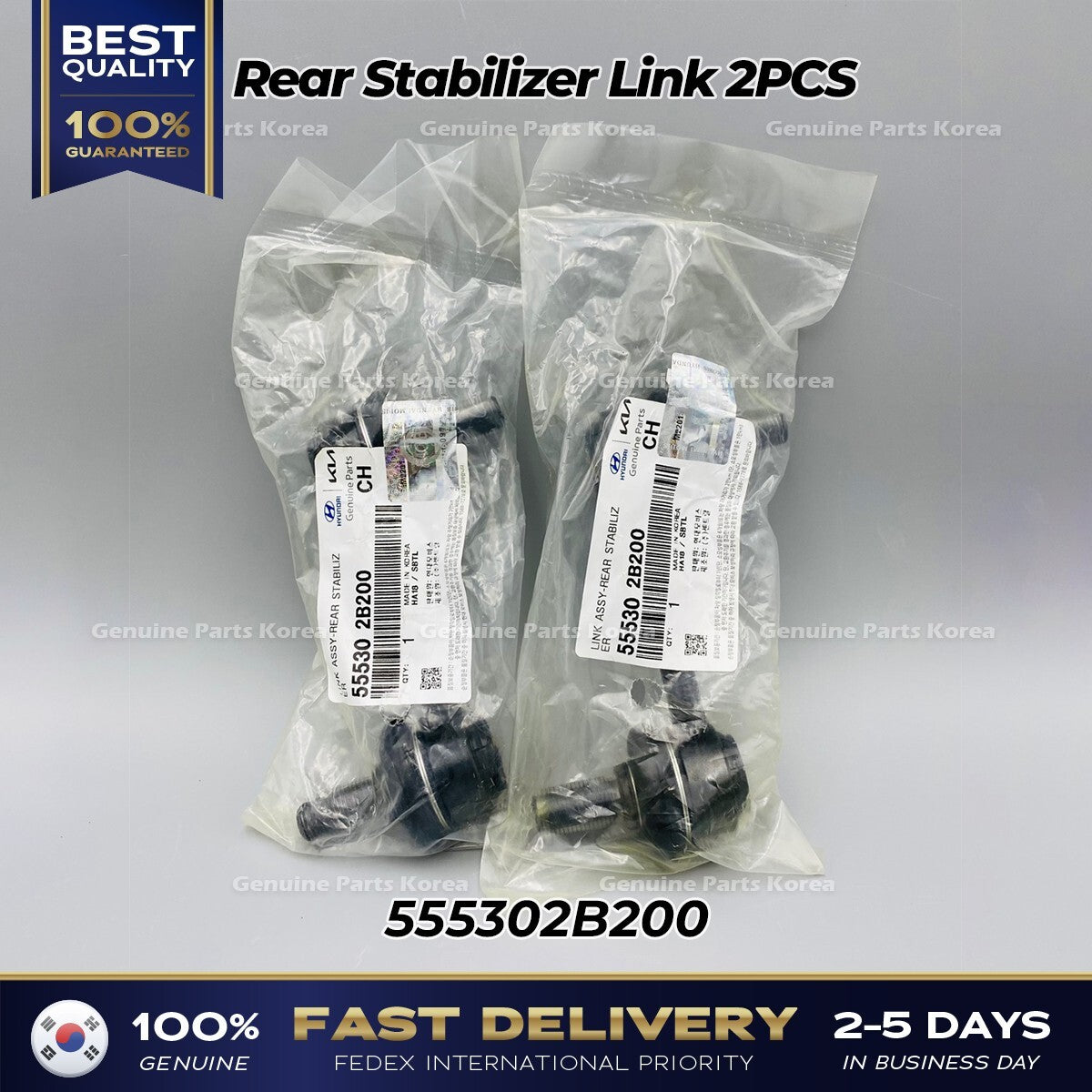 Genuine Rear Stabilizer Link 2PCS 555302B200 for Hyundai Santa Fe Kia Sorento