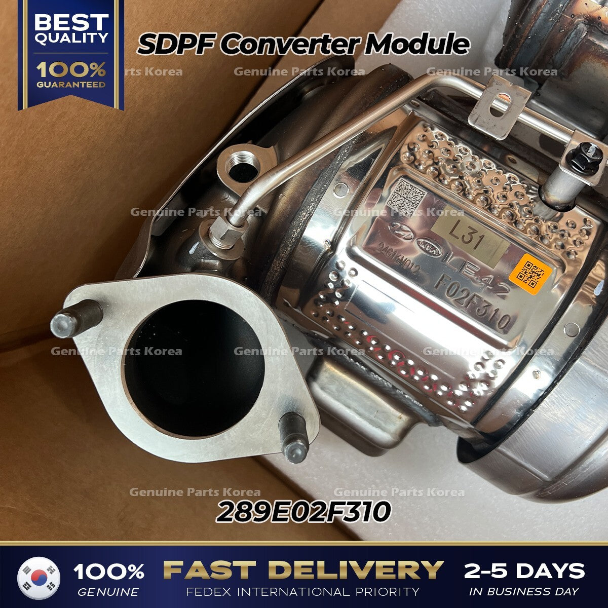 Genuine SDPF Converter Module 289E02F310 for Hyundai Palisade