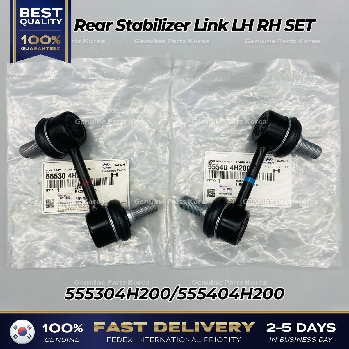 Genuine Rear Stabilizer Link LH RH SET for Hyundai H1