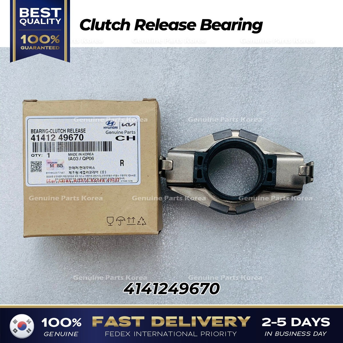 Genuine Clutch Release Bearing 4141249670 for Hyundai H1 Kia Bongo III