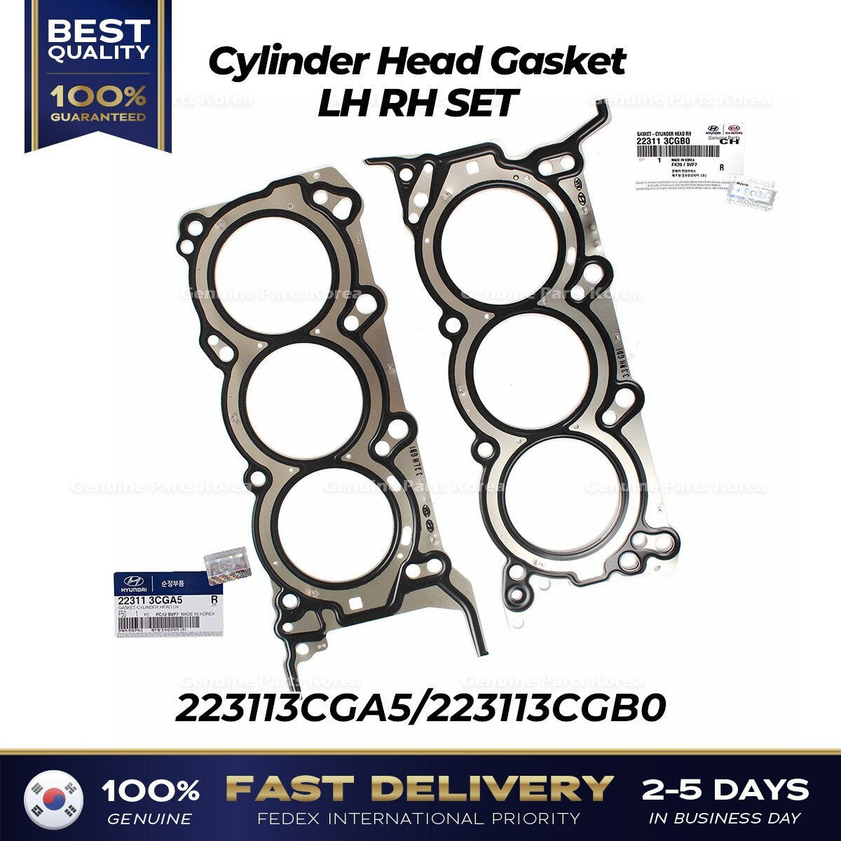 Genuine Cylinder Head Gasket LH RH SET 223113CGA5 223113CGB0 for Hyundai Kia