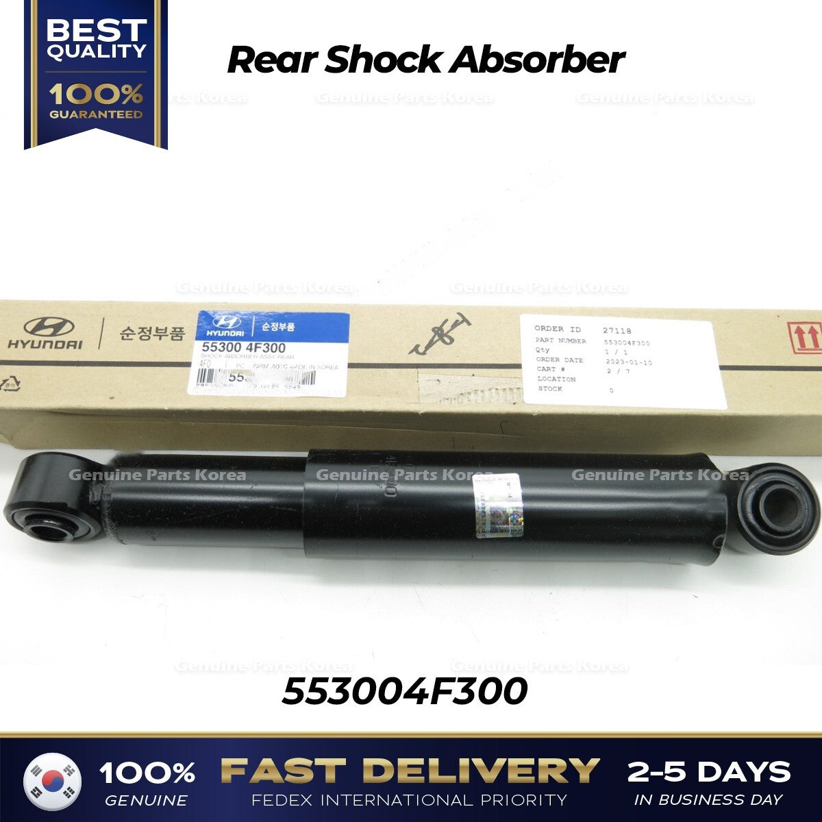 Genuine Rear Shock Absorber 553004F300 for Hyundai Porter II