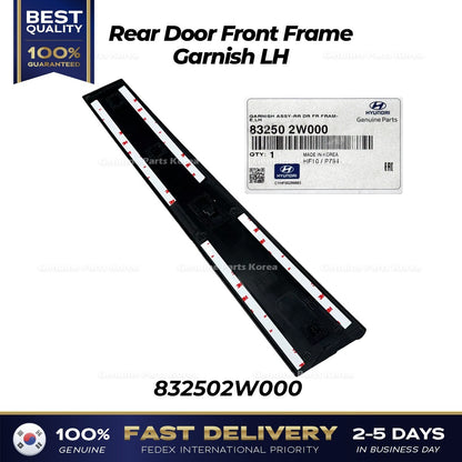 Genuine Rear Door Front Frame Garnish LH 832502W000 for Hyundai Santa Fe