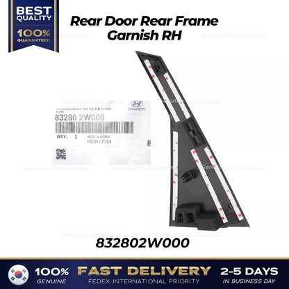 Genuine Rear Door Rear Frame Garnish RH 832802W000 for Hyundai Santa Fe