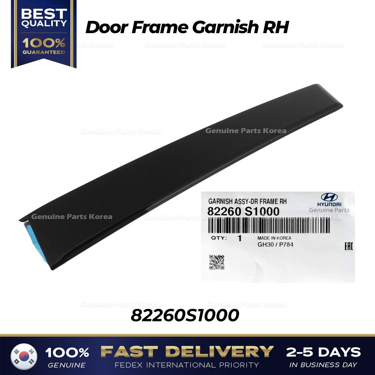 Genuine Door Frame Garnish RH 82260S1000 for Hyundai Santa Fe