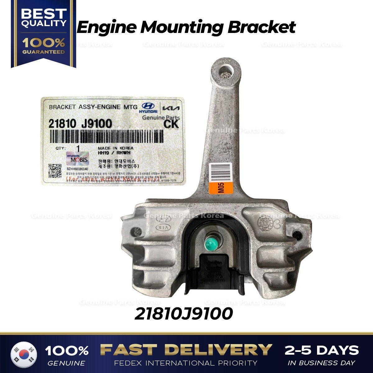 Genuine Engine Mounting Bracket 21810J9100 for Hyundai Kona Kia Seltos