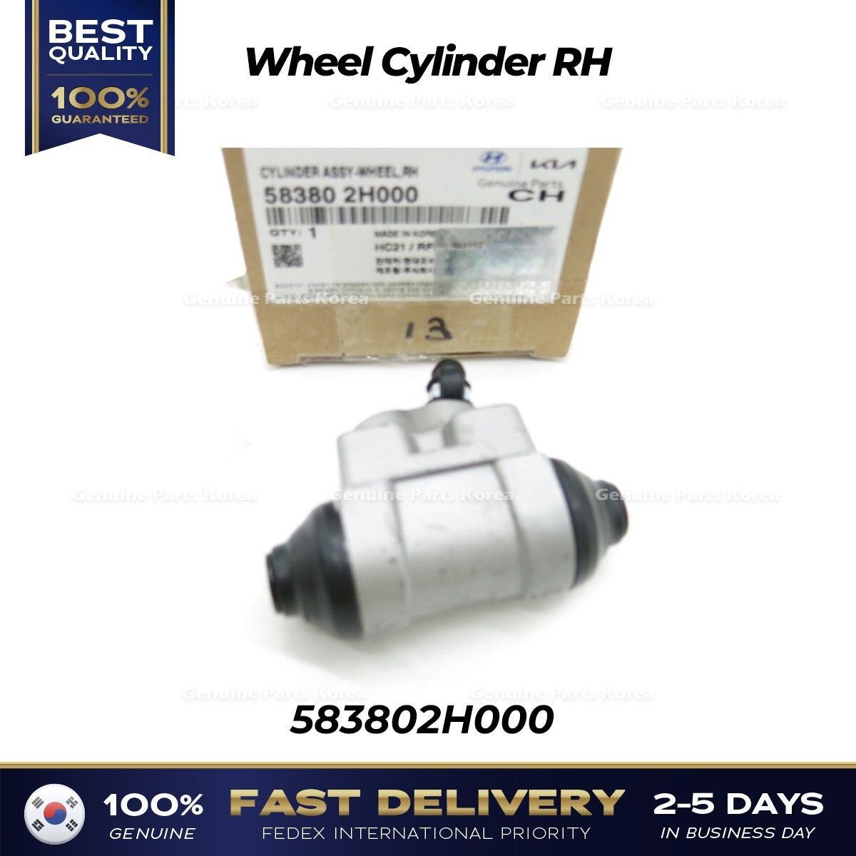 Genuine Wheel Cylinder RH 583802H000 for Hyundai Elantra Kia Optima