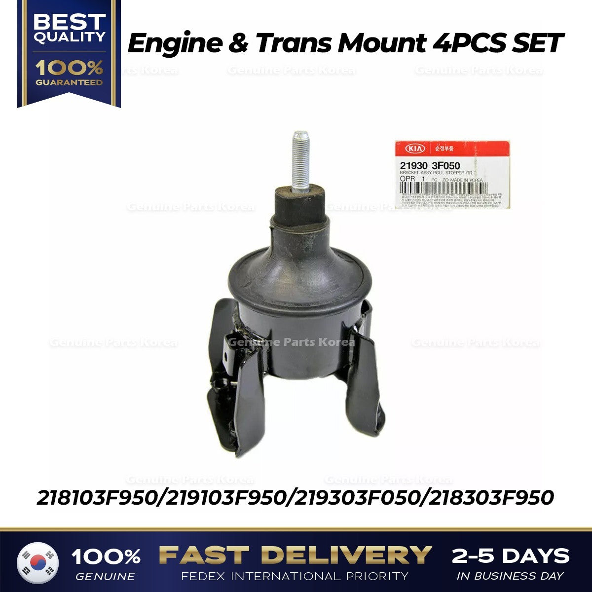 Genuine Engine & Trans Mount 4PCS SET for Kia Amanti