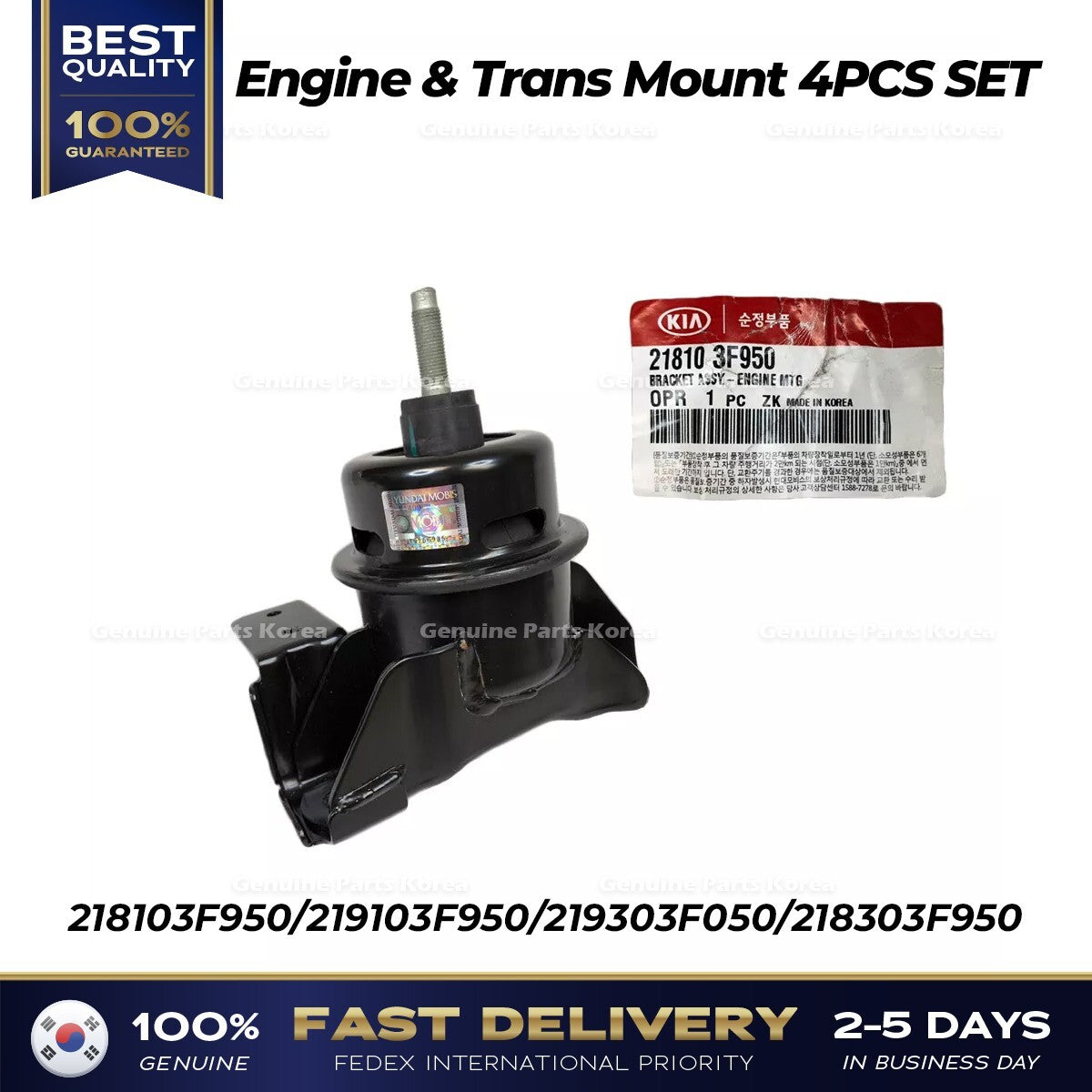 Genuine Engine & Trans Mount 4PCS SET for Kia Amanti