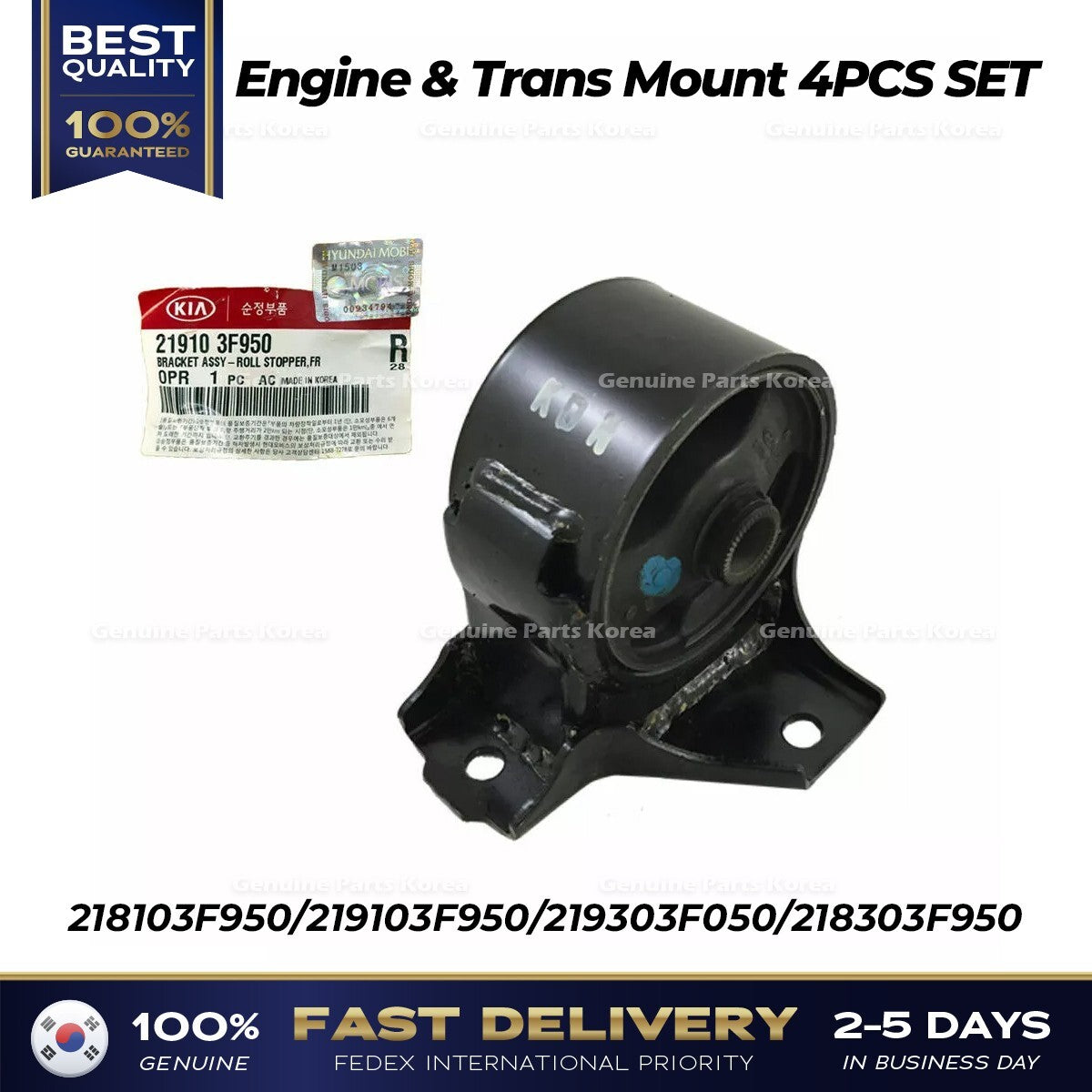 Genuine Engine & Trans Mount 4PCS SET for Kia Amanti