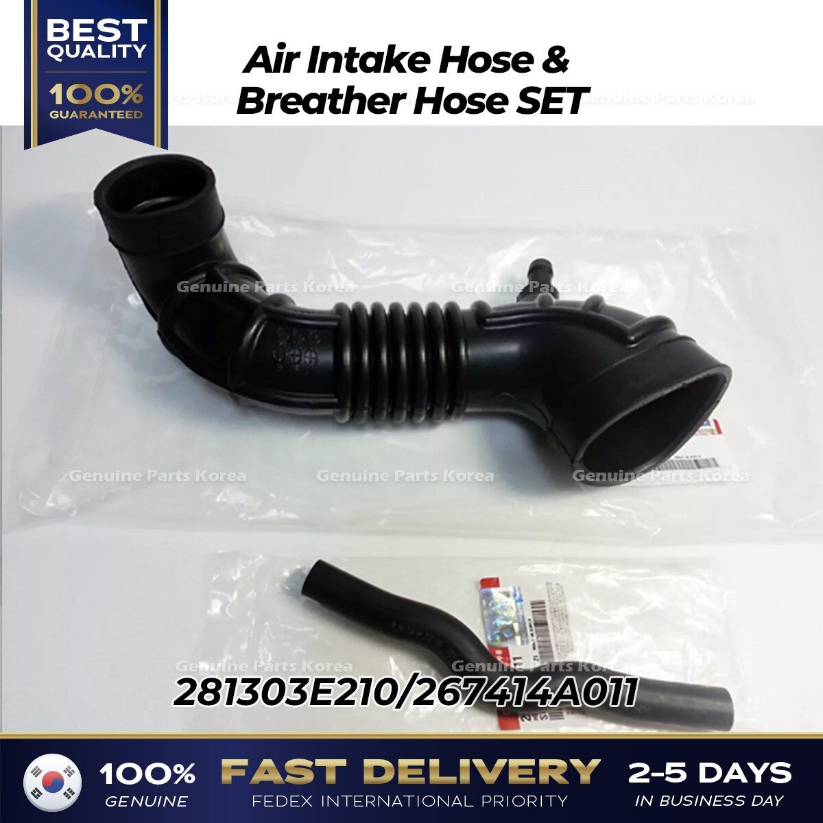 Genuine Air Intake Hose & Breather Hose SET for Kia Sorento