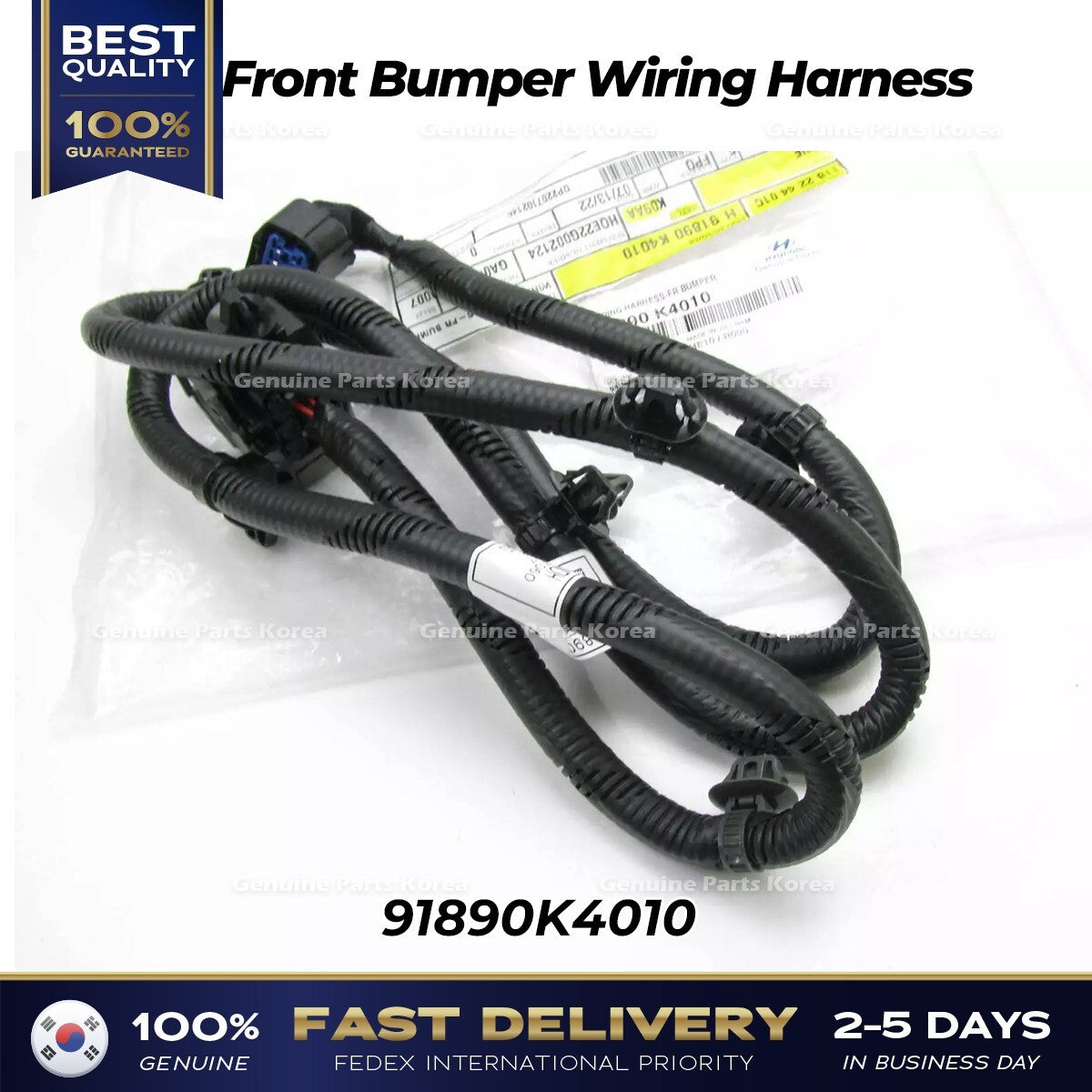 Genuine Front Bumper Wiring Harness 91890K4010 for Hyundai Kona Electric
