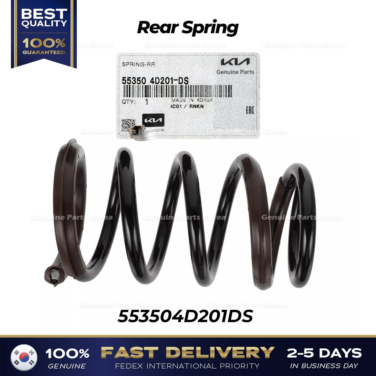 Genuine Rear Spring 553504D201DS for Kia Sedona