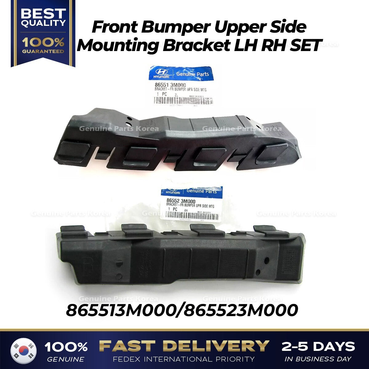 Genuine Front Bumper Upper Side Mounting Bracket LH RH SET for Hyundai Genesis