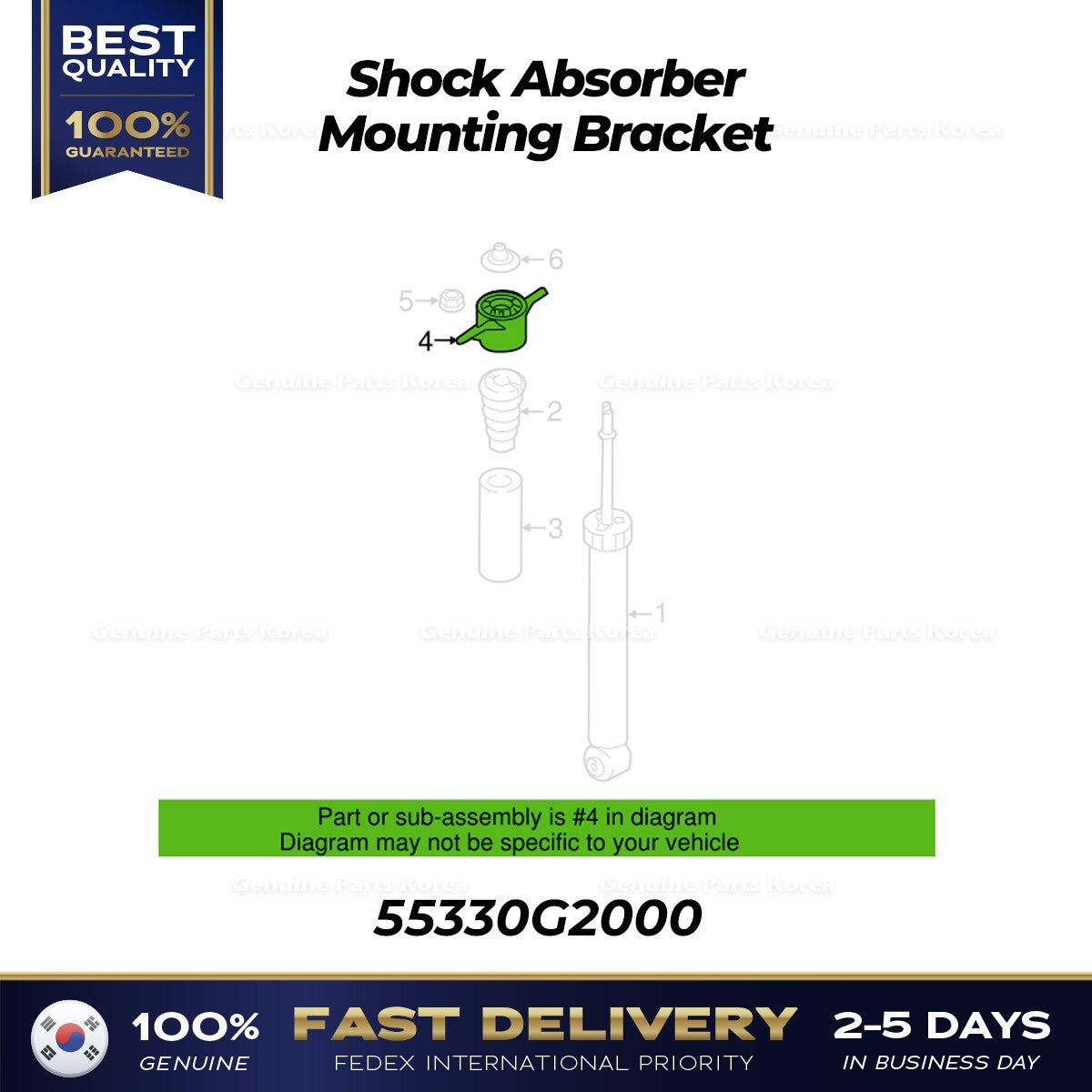 Genuine Shock Absorber Mounting Bracket 55330G2000 for Hyundai Ioniq Kia Niro