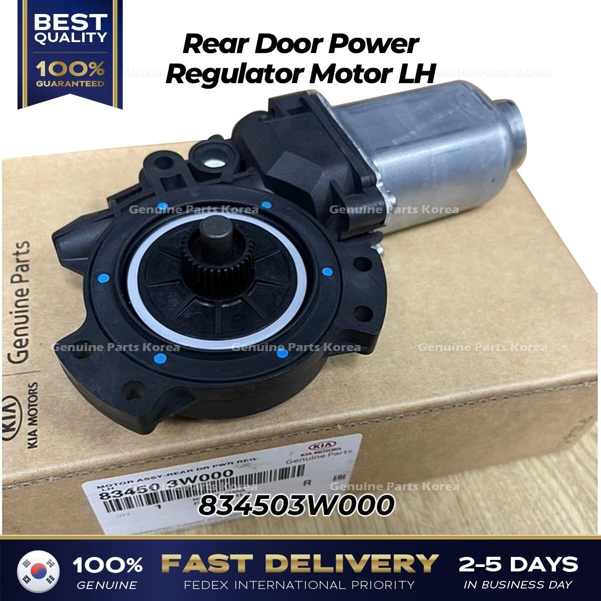 Genuine Rear Door Power Regulator Motor LH 834503W000 for Kia Sportage