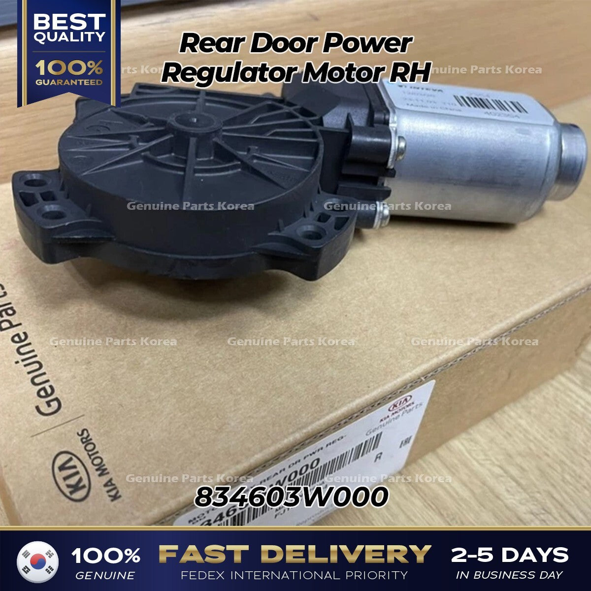 Genuine Rear Door Power Regulator Motor RH 834603W000 for Kia Sportage