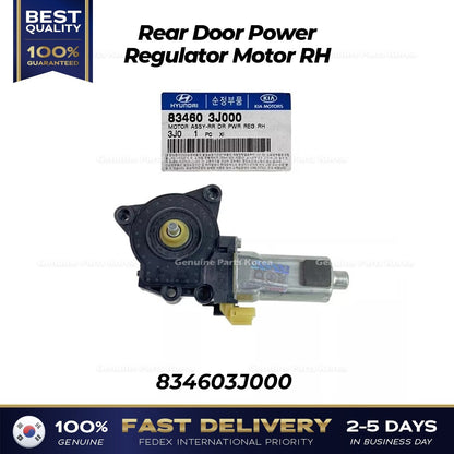 Genuine Rear Door Power Regulator Motor RH 834603J000 for Hyundai Elantra