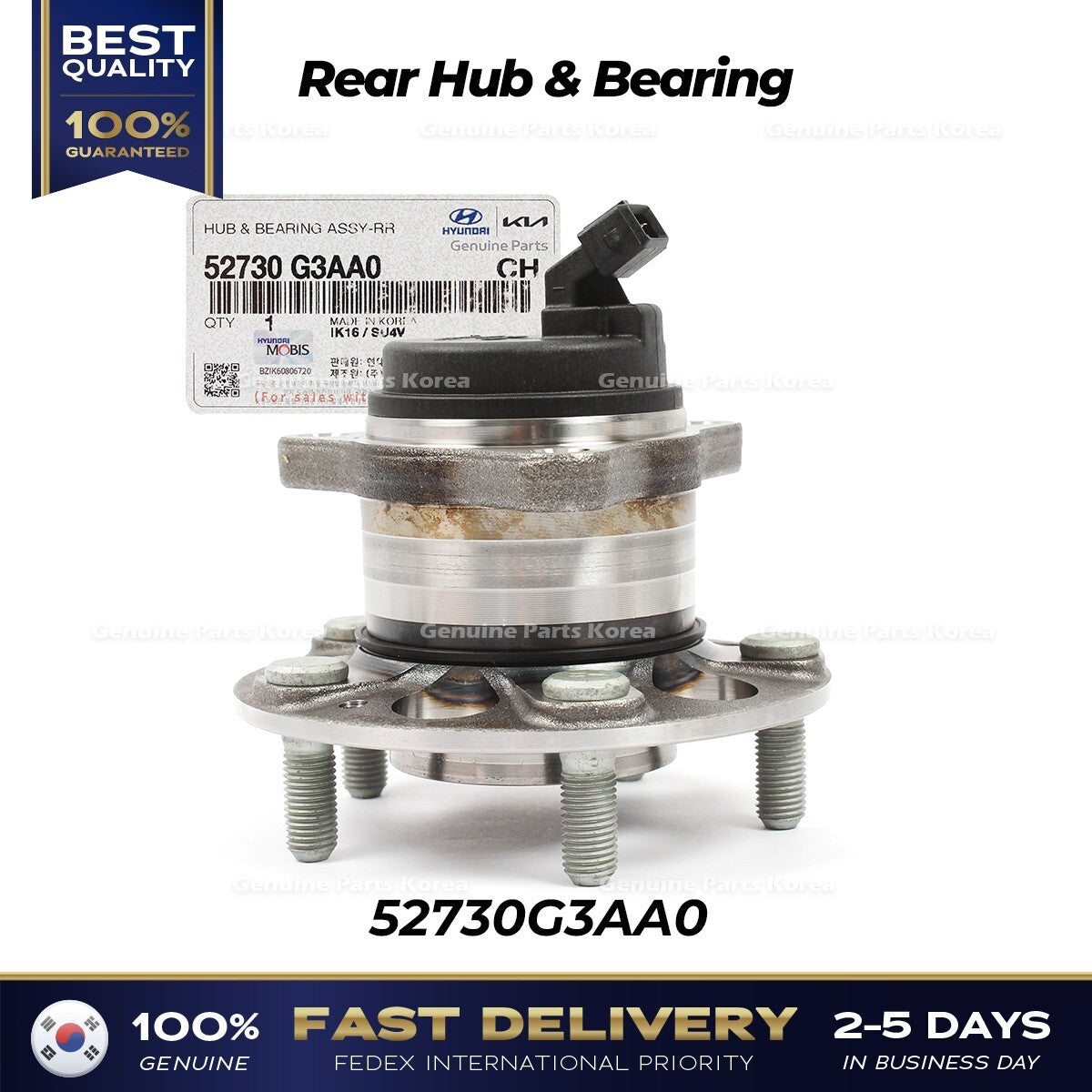 Genuine Rear Hub & Bearing 52730G3AA0 for Hyundai Elantra GT Kia Forte