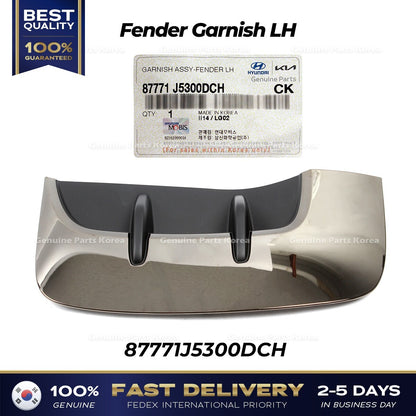 Genuine Fender Garnish LH 87771J5300DCH for Kia Stinger