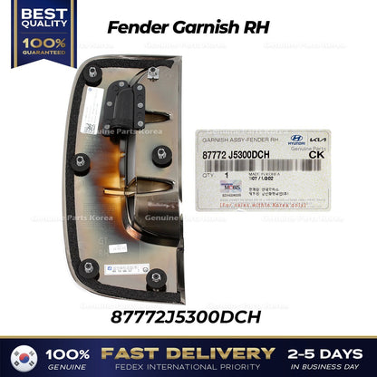 Genuine Fender Garnish RH 87772J5300DCH for Kia Stinger