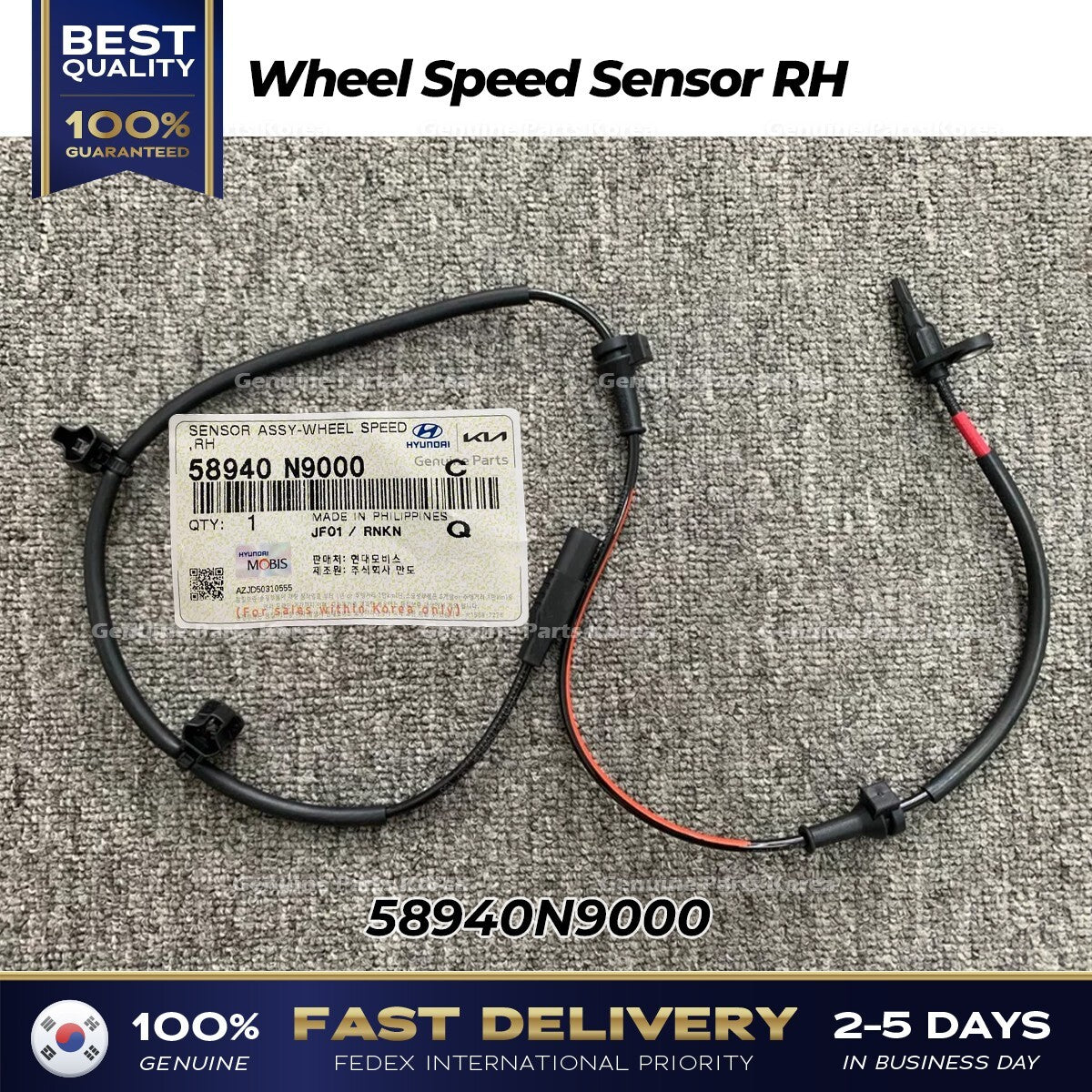 Genuine Wheel Speed Sensor RH 58940N9000 for Hyundai Tucson Kia Sportage