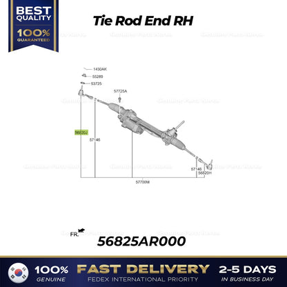 Genuine Tie Rod End RH 56825AR000 for Hyundai Genesis GV70