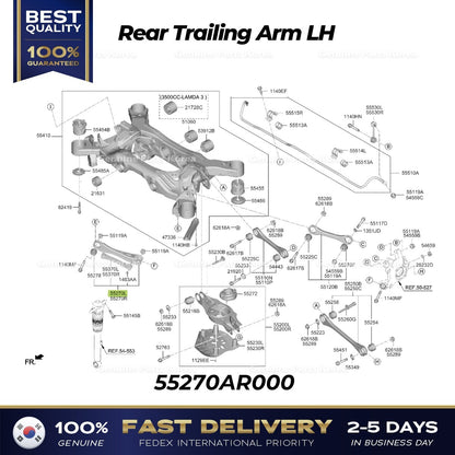 Genuine Rear Trailing Arm LH 55270AR000 for Hyundai Genesis GV70