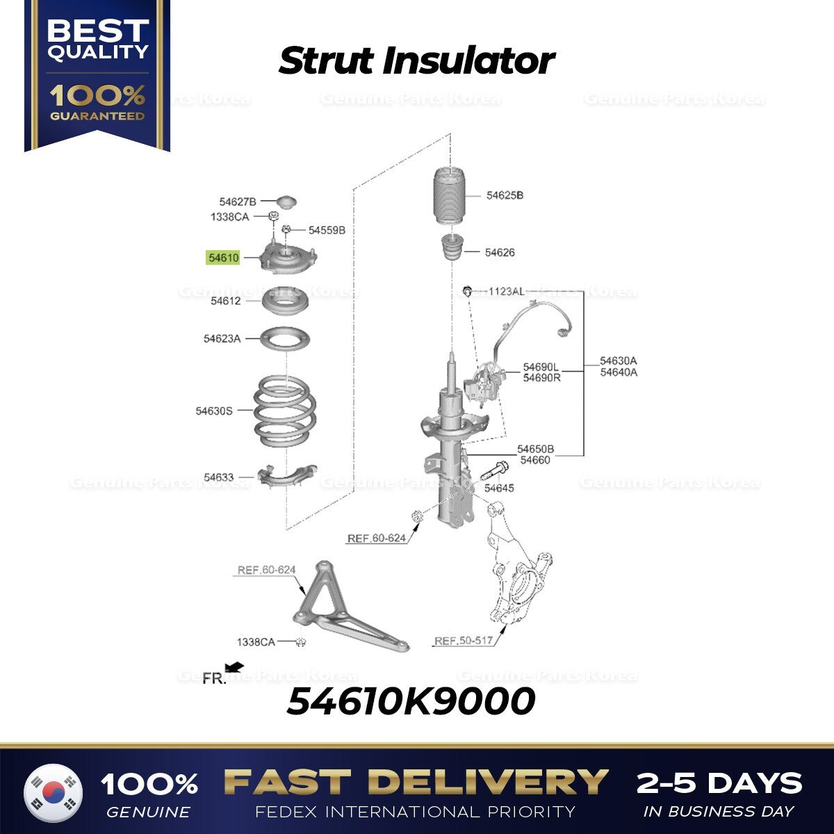 Genuine Strut Insulator 54610K9000 for Hyundai Kona N Veloster N