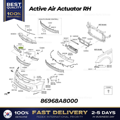 Genuine Active Air Actuator RH 86968A8000 for Kia Optima Hybrid