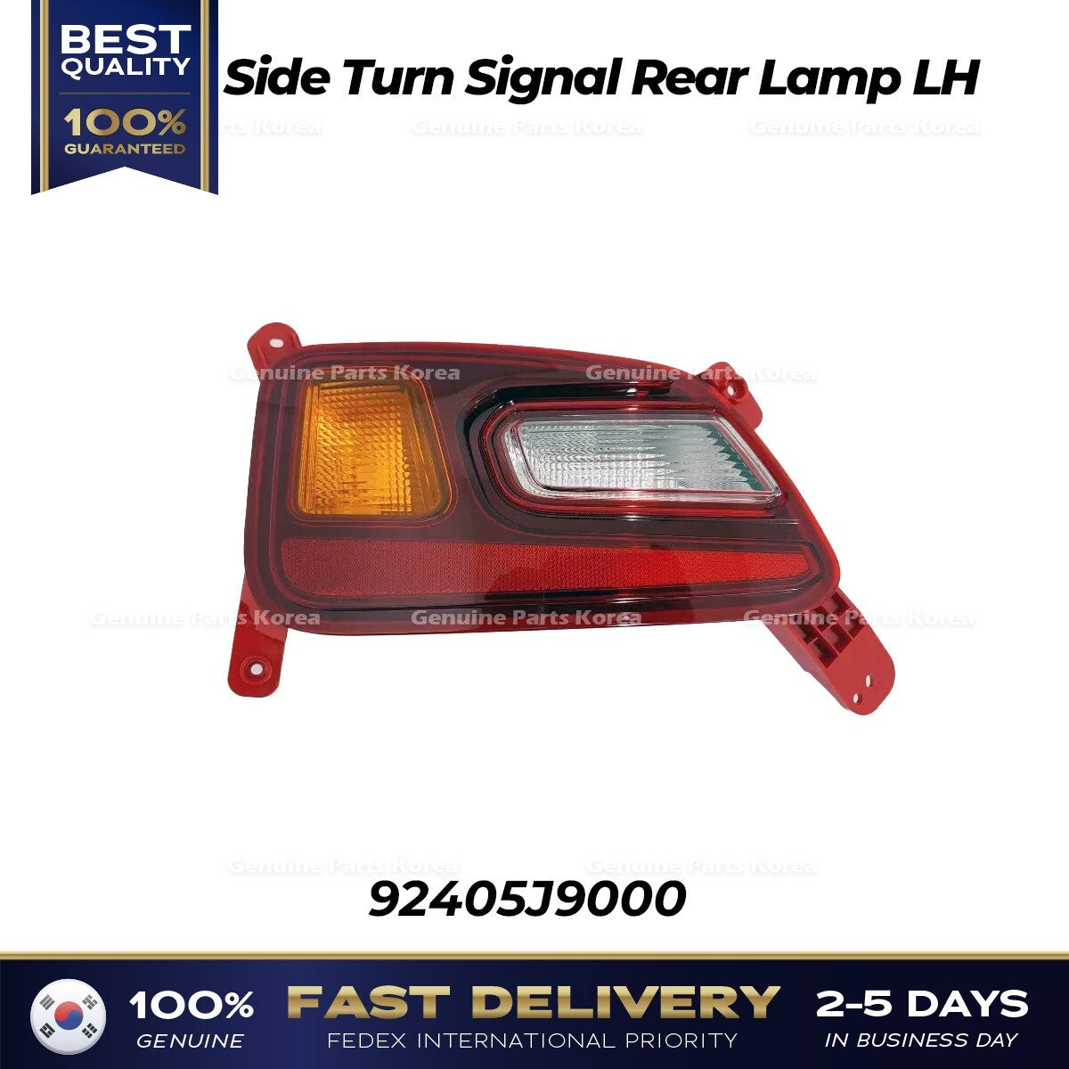 Genuine Side Turn Signal Rear Lamp LH 92405J9000 for Hyundai Kona
