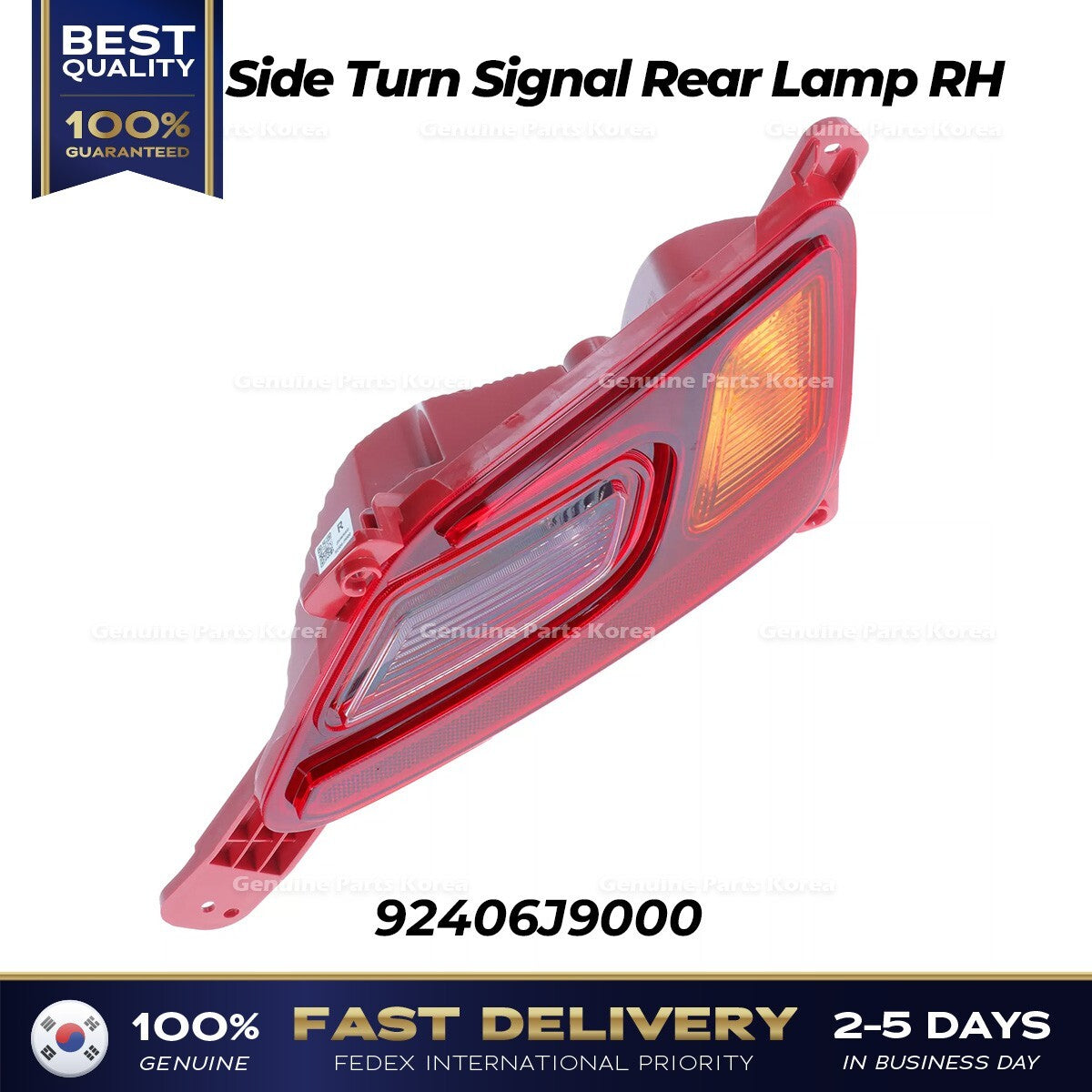 Genuine Side Turn Signal Rear Lamp RH 92406J9000 for Hyundai Kona