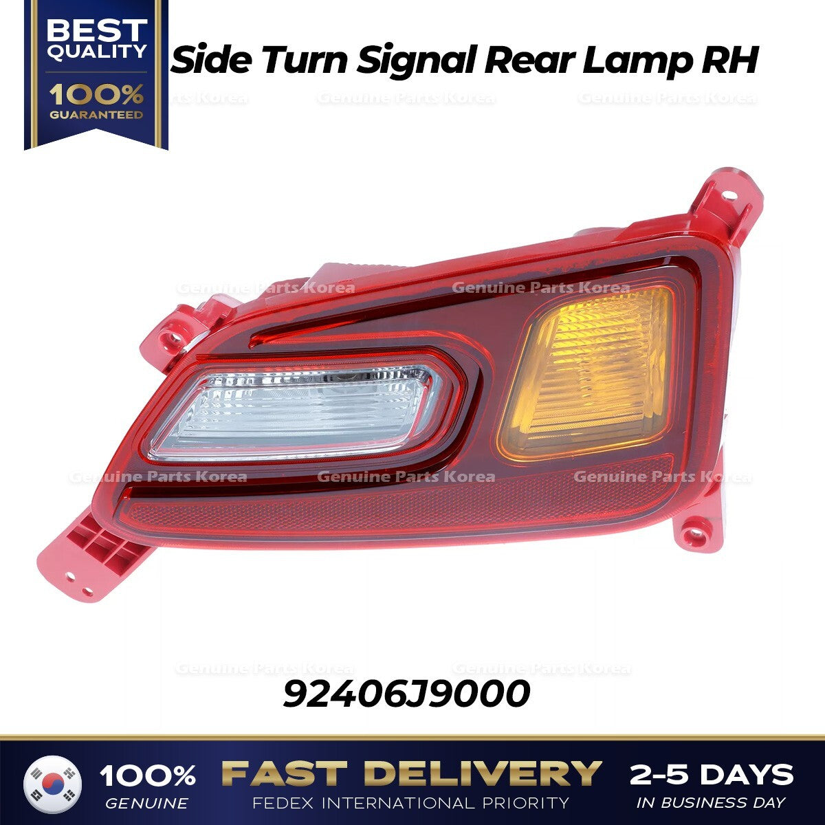 Genuine Side Turn Signal Rear Lamp RH 92406J9000 for Hyundai Kona