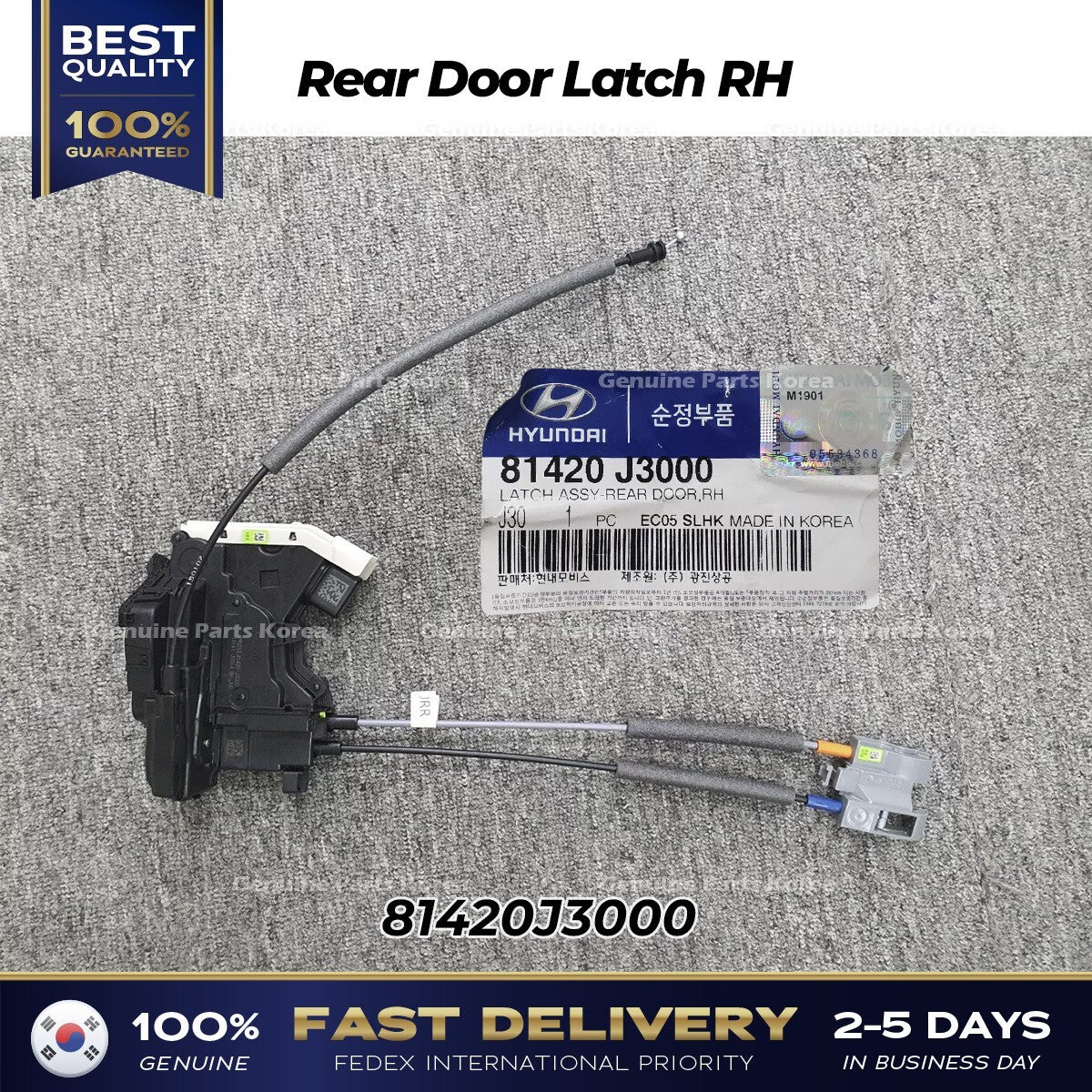 Genuine Rear Door Latch RH 81420J3000 for Hyundai Veloster