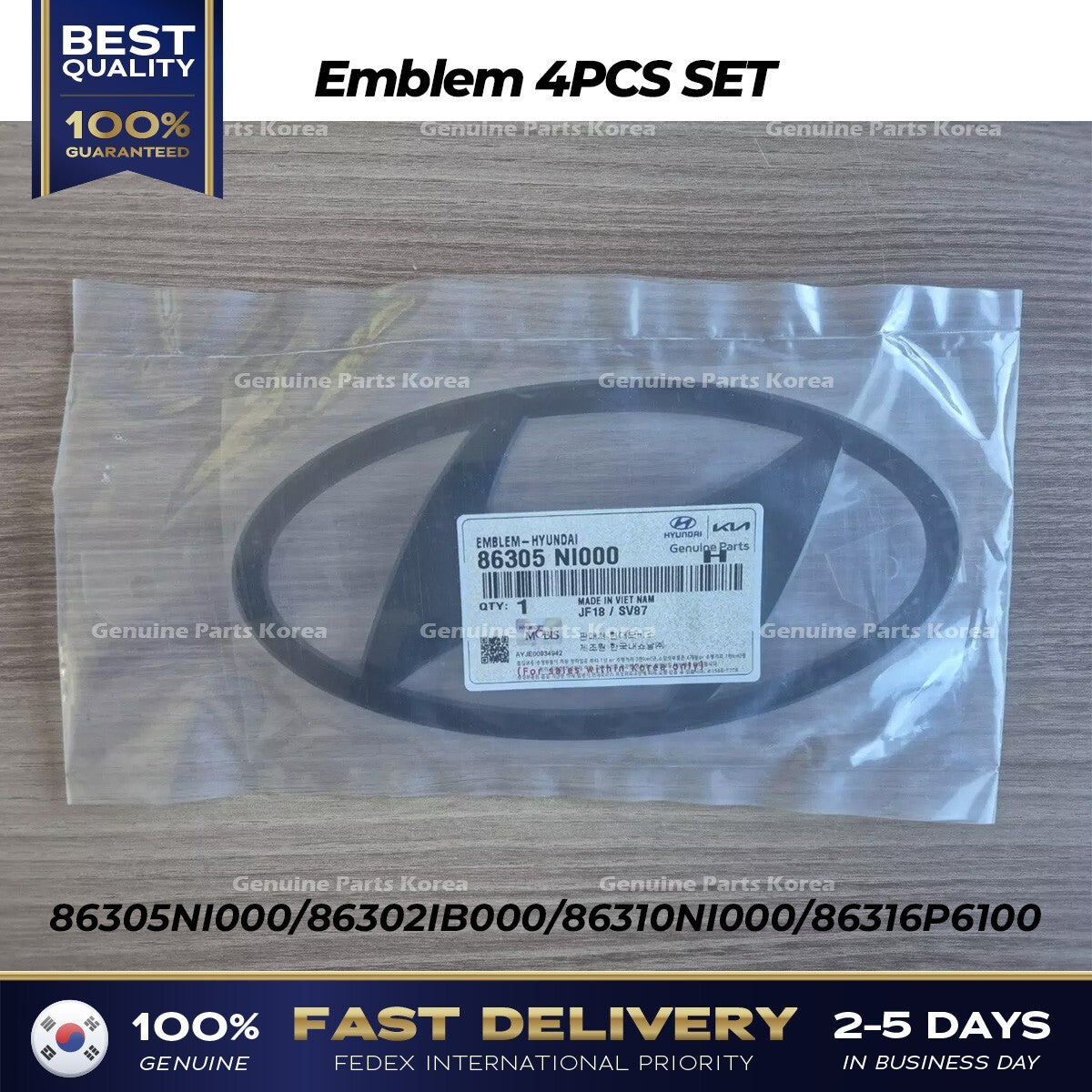 Genuine Emblem 4PCS SET for Hyundai Ioniq 5