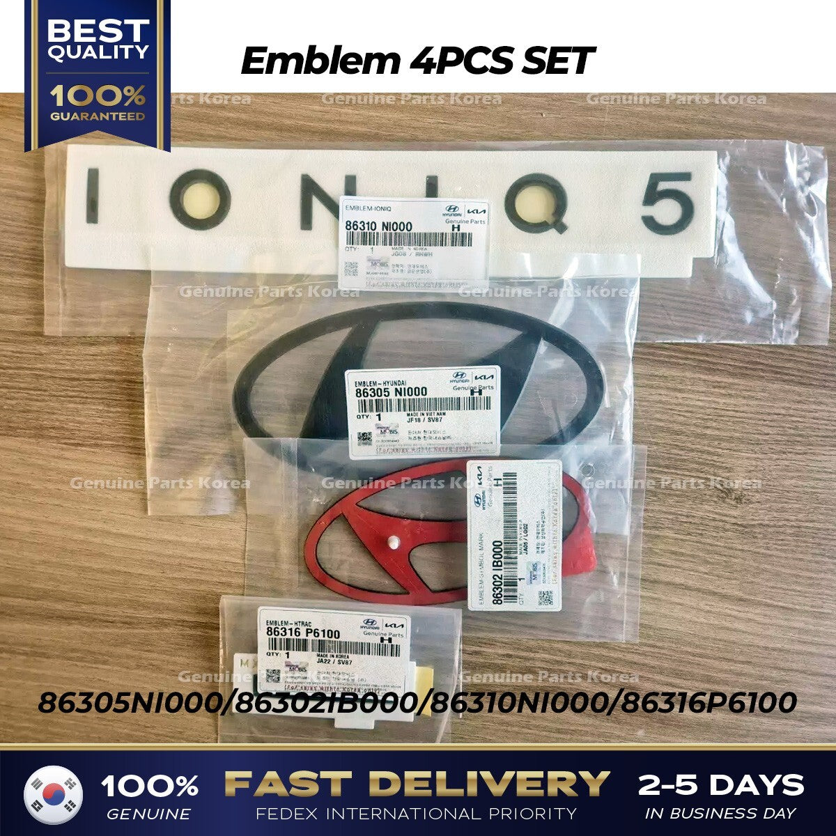 Genuine Emblem 4PCS SET for Hyundai Ioniq 5
