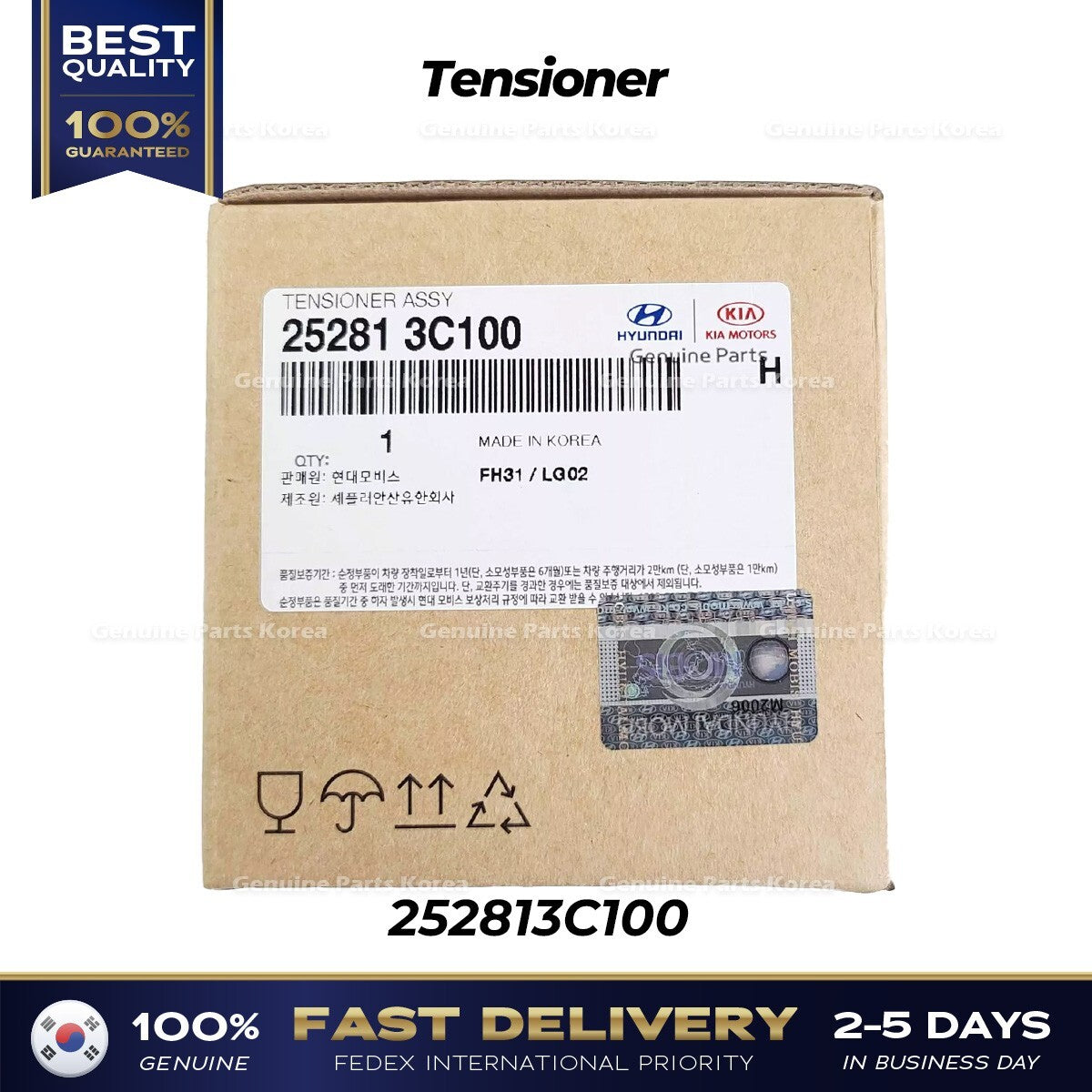 Genuine Tensioner 252813C100 for Hyundai Azera Sonata Kia Amanti Sedona