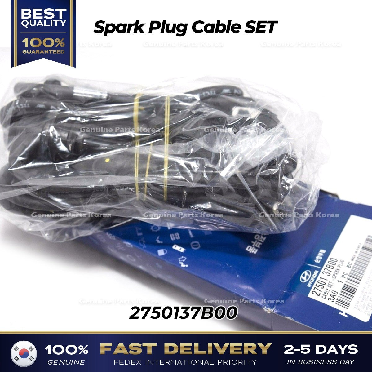 Genuine Spark Plug Cable SET 2750137B00 for Hyundai Santa Fe Tiburon