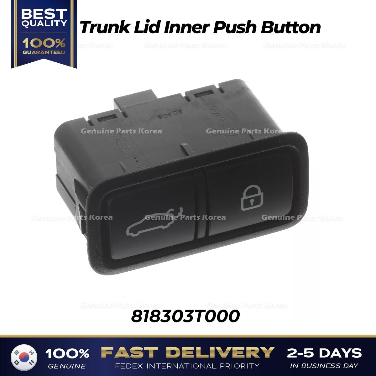 Genuine Trunk Lid Inner Push Button 818303T000 for Hyundai Genesis Kia