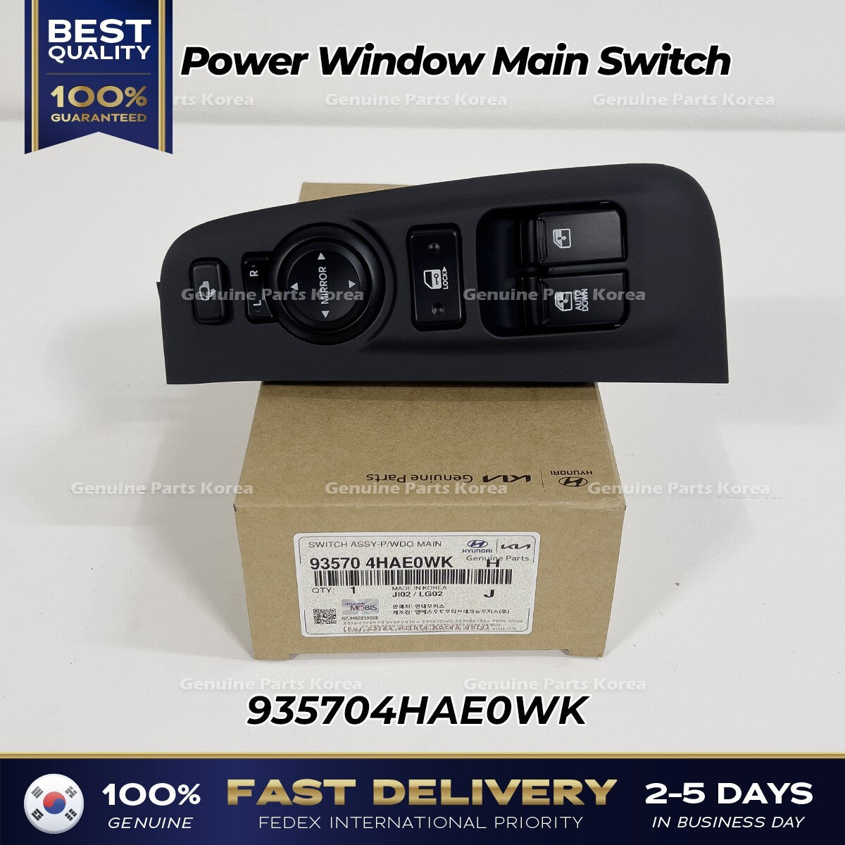 Genuine Power Window Main Switch 935704HAE0WK for Hyundai H1 Grand Starex