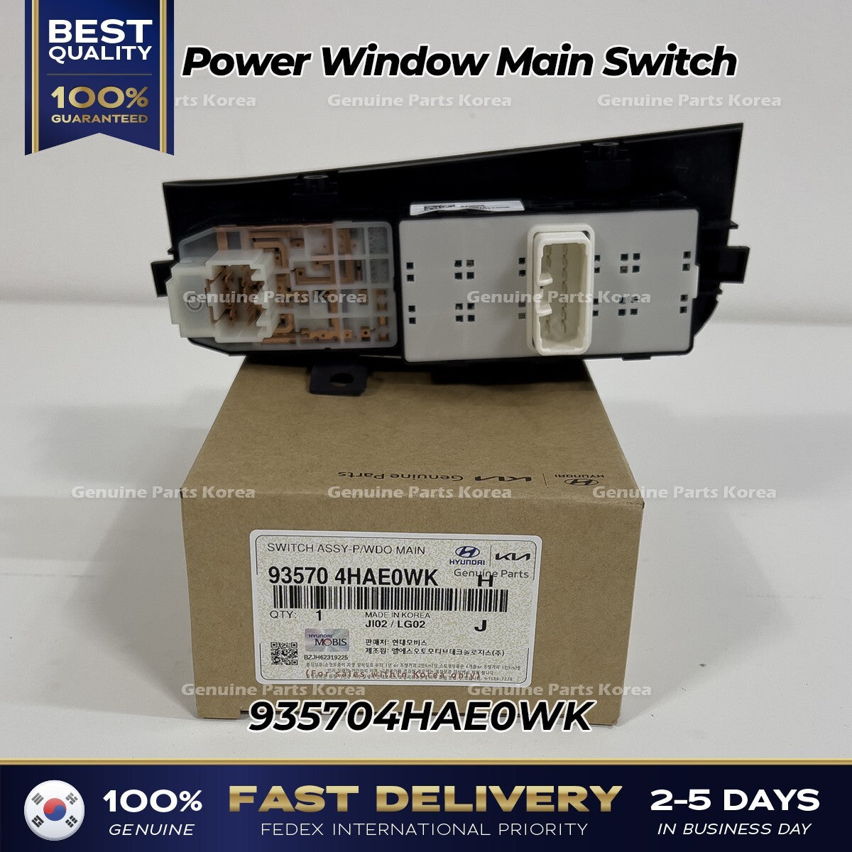 Genuine Power Window Main Switch 935704HAE0WK for Hyundai H1 Grand Starex