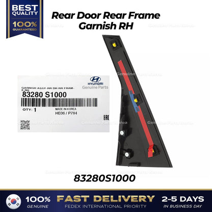 Genuine Rear Door Rear Frame Garnish RH 83280S1000 for Hyundai Santa Fe
