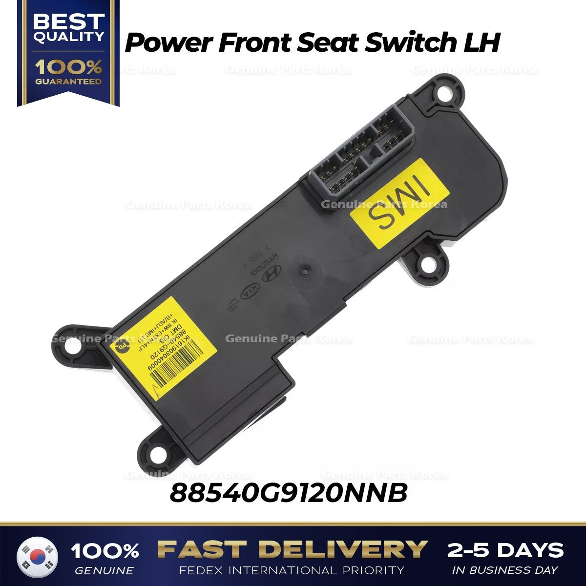 Genuine Power Front Seat Switch LH 88540G9120NNB for Hyundai Genesis G70