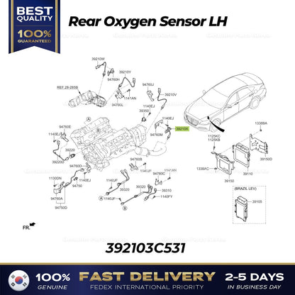 Genuine Rear Oxygen Sensor LH 392103C531 for Hyundai Genesis
