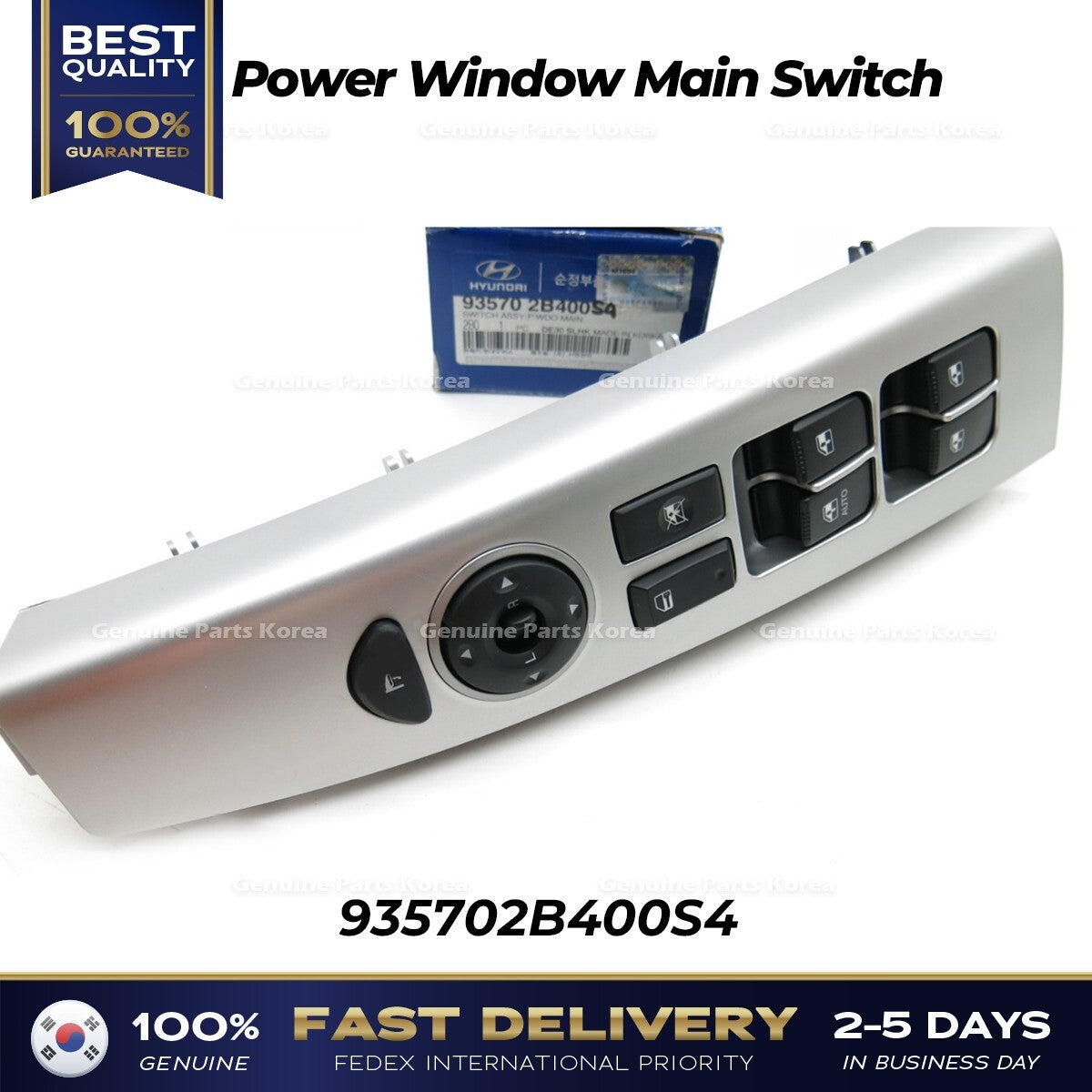 Genuine Power Window Main Switch 935702B400S4 for Hyundai Santa Fe