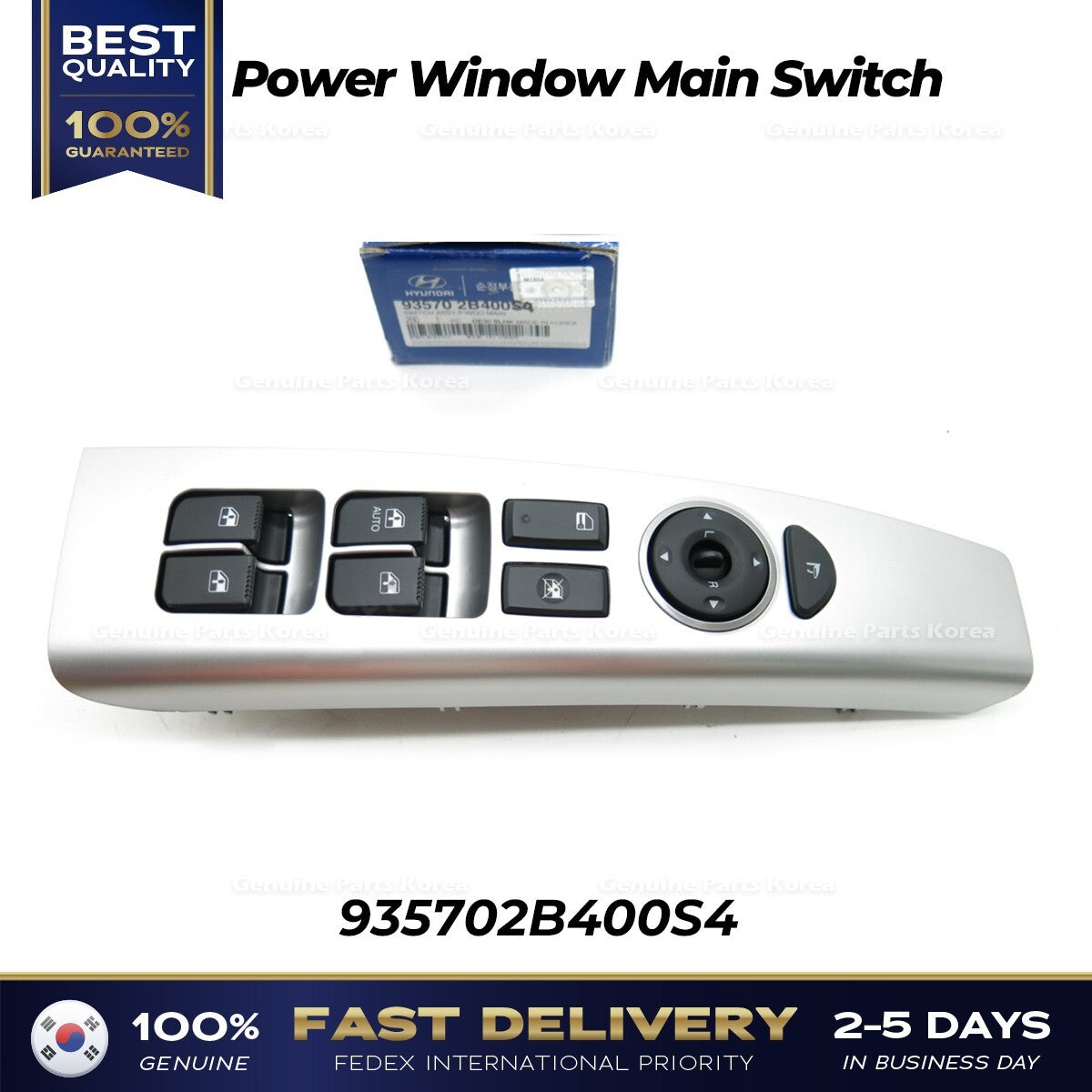 Genuine Power Window Main Switch 935702B400S4 for Hyundai Santa Fe