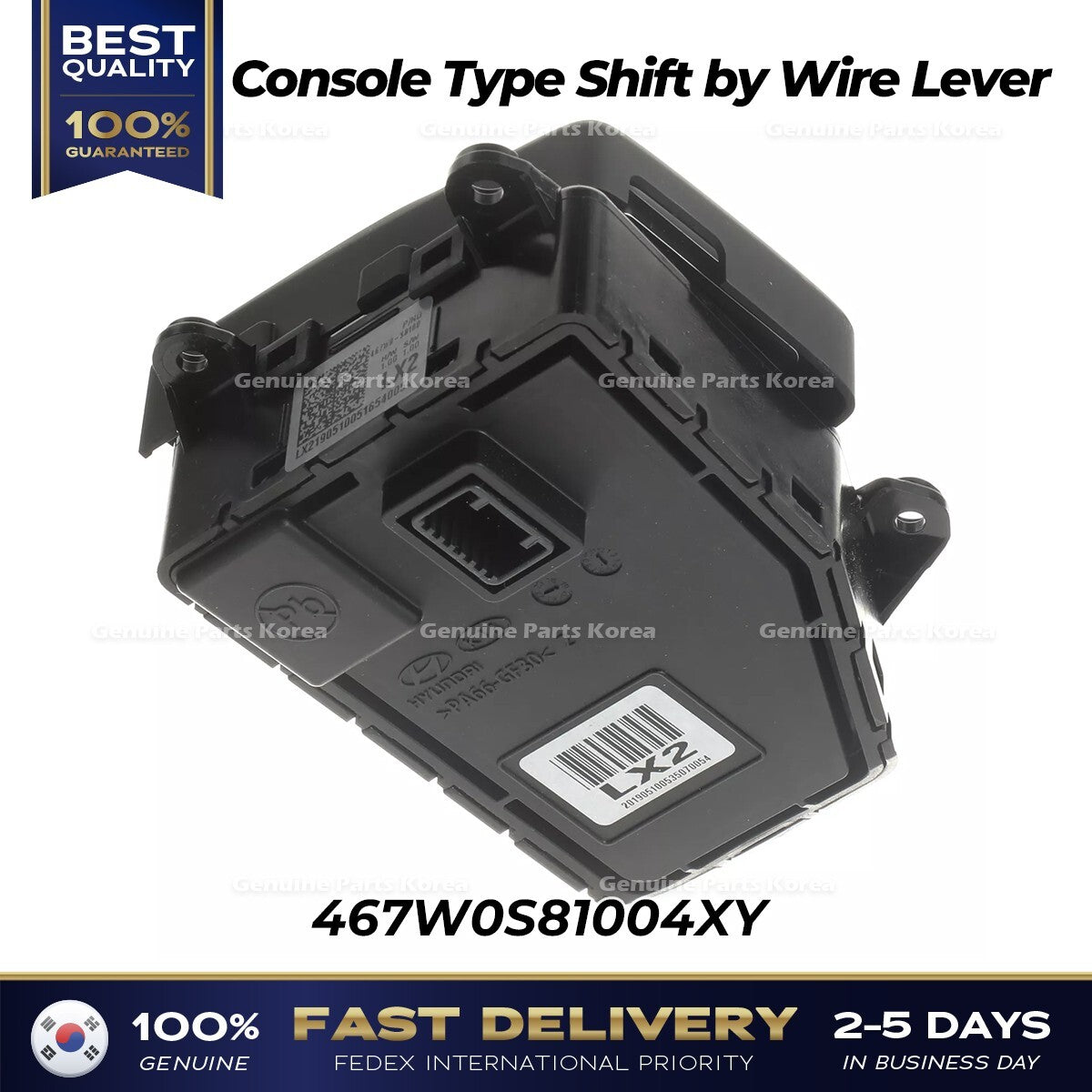 Genuine Console Type Shift by Wire Lever 467W0S81004XY for Hyundai Palisade
