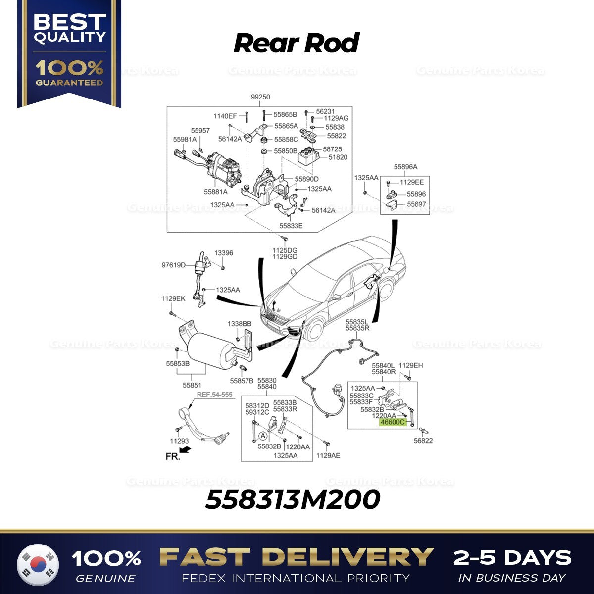 Genuine Rear Rod 558313M200 for Hyundai Equus Genesis